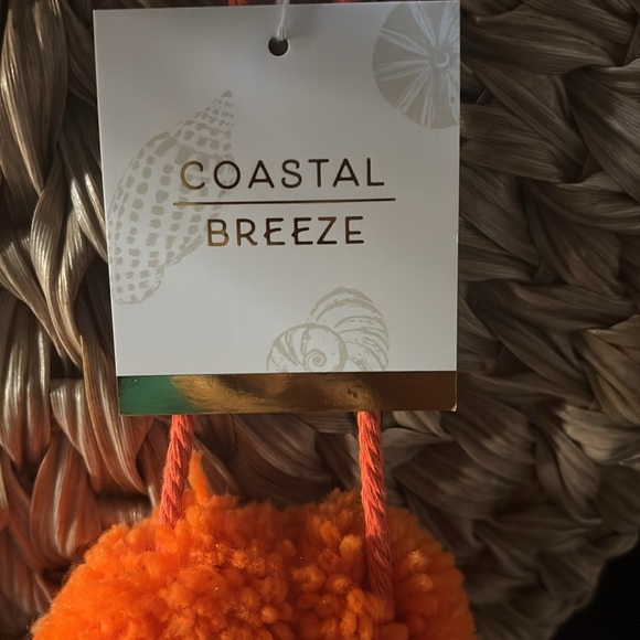 Stylish Tan Tote Bag with Orange Accents - Picture 3 of 3